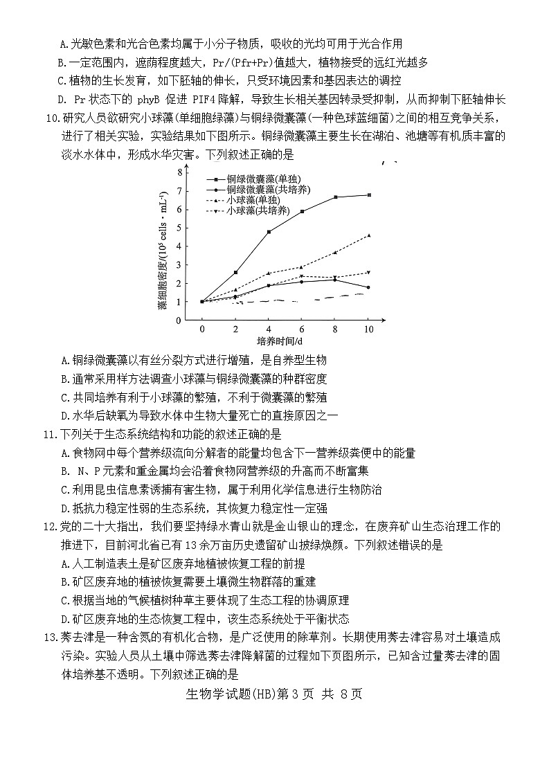 河北省八省联考(T8联盟)2025-2026学年高三上学期12月检测生物试题生物试卷第3页
