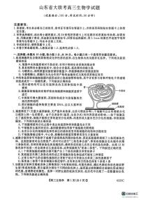 山东省大联考2025-2026学年高三上学期12月月考生物试题（无答案）