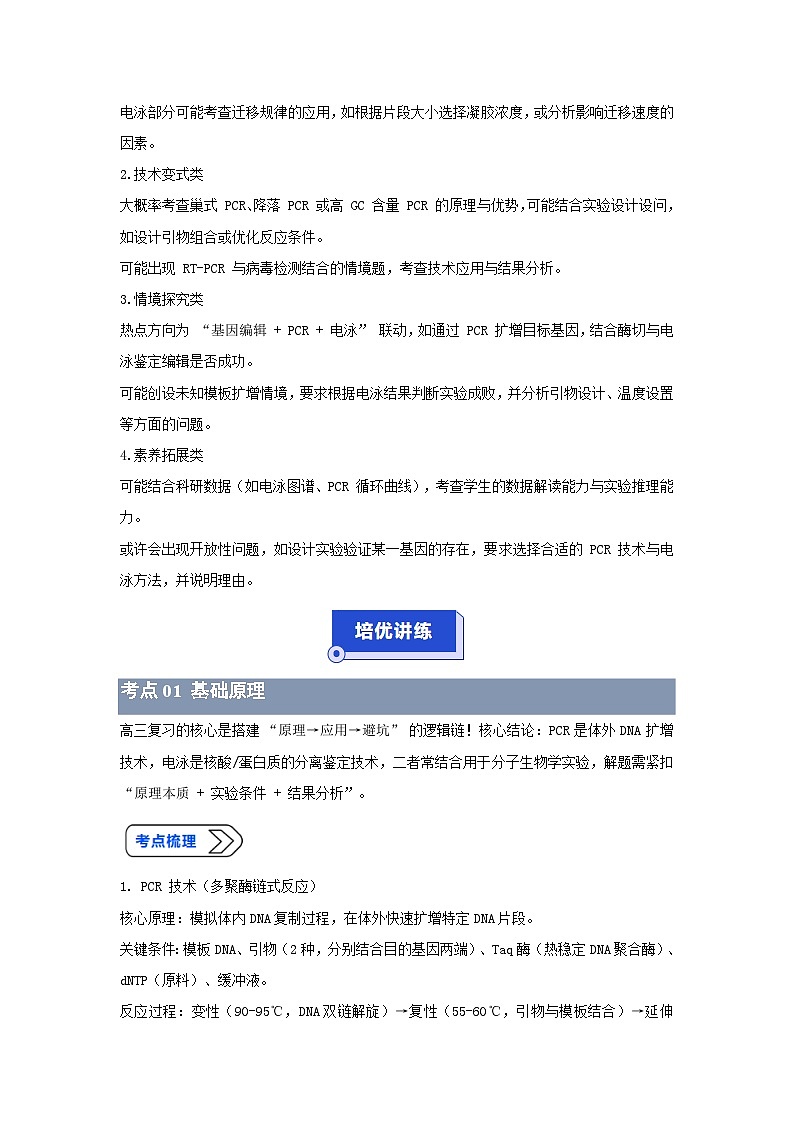 专题19 PCR技术和电泳(高效培优讲义)(解析版)第3页
