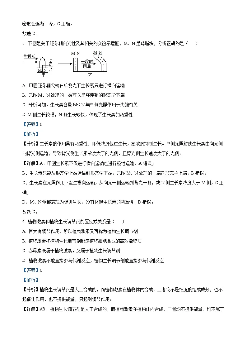 精品解析:陕西省商洛市镇安县陕西省镇安中学2025-2026学年高二上学期12月月考生物试题(解析版)第2页