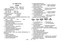 2025-2026学年河北省衡水市冀州中学高一上学期12月月考生物试题（有答案）