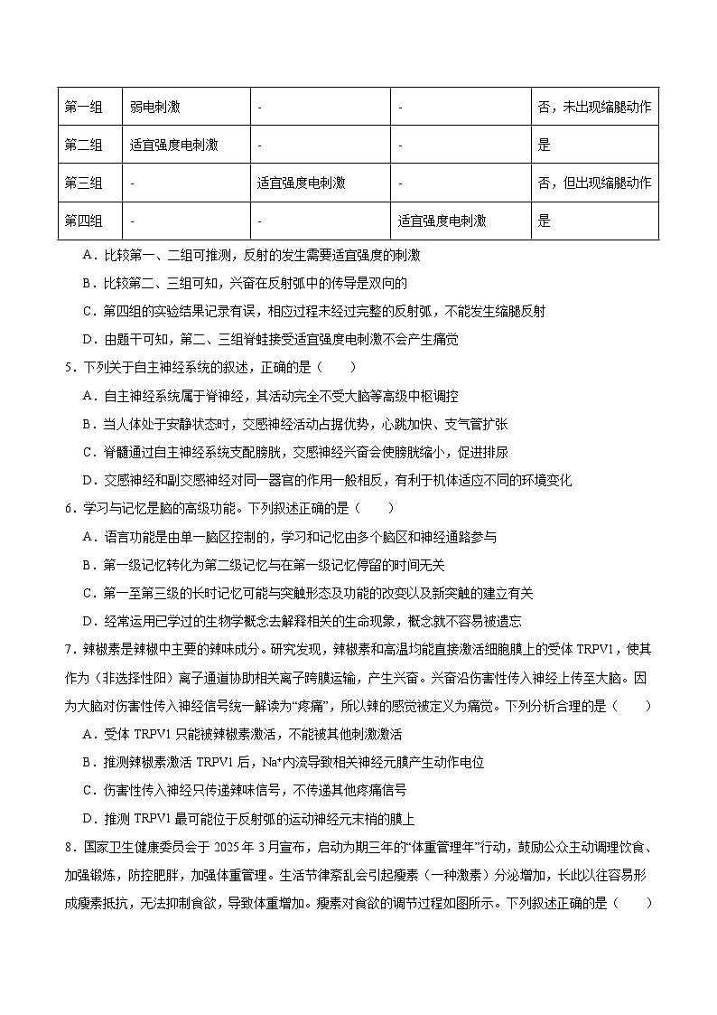 河北省石家庄市新乐市七校联合体2025-2026学年高二上学期期中考试生物试题(Word版附答案)第2页