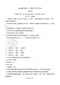 四川省泸州市泸县第五中学2025-2026学年高一上学期12月月考生物试题（Word版附解析）