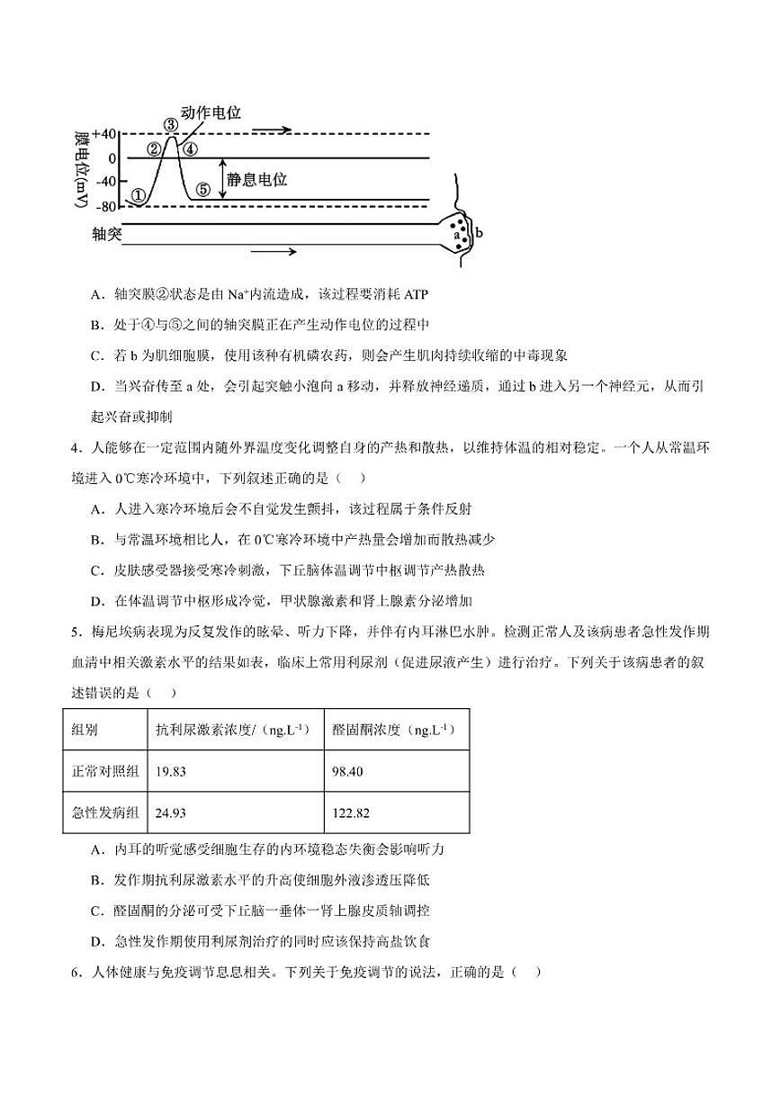 2024-2025学年四川省凉山州高二上学期期末考试生物试卷(有答案)第2页