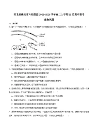 2026保定六校联盟高二上学期期中联考试题生物含答案