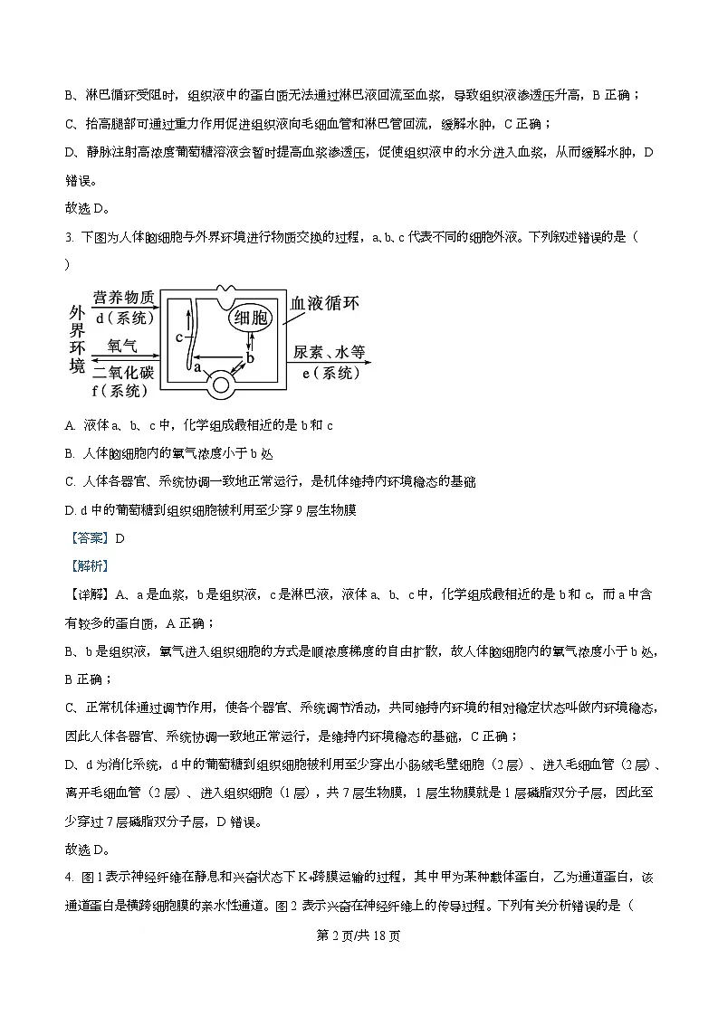 重庆市复旦中学教共体2025-2026学年高二上学期12月定时作业生物试题 Word版含解析第2页