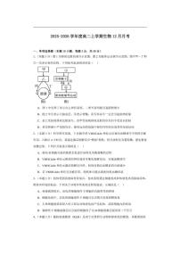 2025-2026学年河南省漯河市临颍县博雅学校高二上学期12月月考生物试题（有答案）
