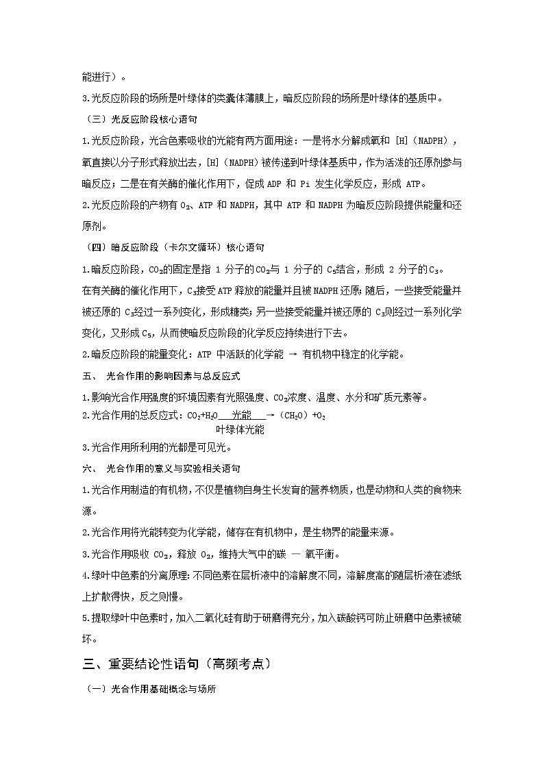 专题06 光合作用必备知识、易错易混及典例精析第2页