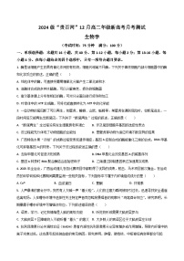 广西贵百河2025-2026学年高二上学期12月新高考月考测试生物试卷（Word版附答案）