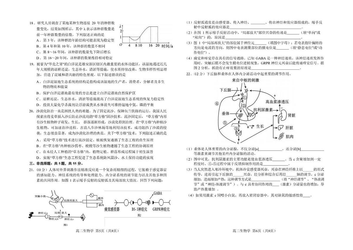 2025-2026学年吉林省普通高中友好学校联合体高二上学期期末生物试题(含解析)第3页