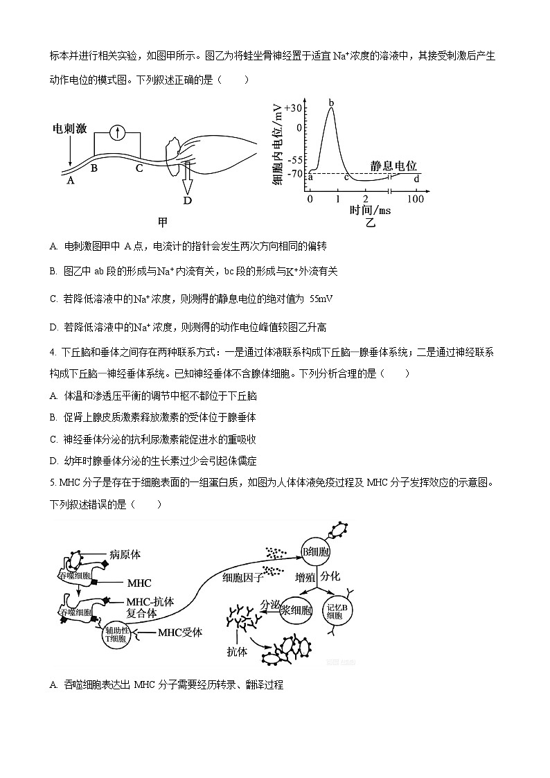 甘肃省武威市天祝藏族自治县第一中学2025-2026学年高二上学期1月期末生物试题第2页