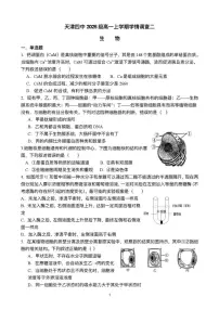 2025-2026学年天津市河西区第四中学高一上学期第二次月考生物试卷(含答案)