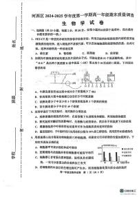 天津市河西区2024-2025学年高一上学期1月期末考试生物试卷（无答案）