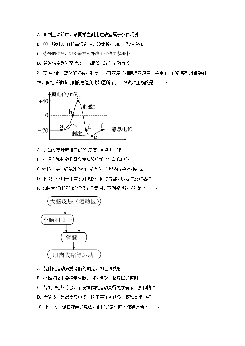 2025-2026学年陕西省商洛市部分学校高二上学期11月期中生物试卷(学生版)第3页