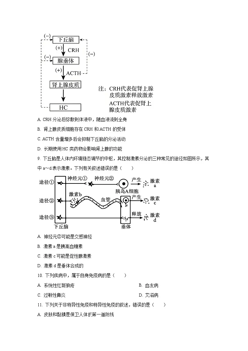 2025-2026学年辽宁省葫芦岛市协作校高二上学期第一次考试生物试卷(学生版)第3页