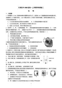 天津市河西区4中2025-2026学年高一上学期第二次月考生物试卷(月考)