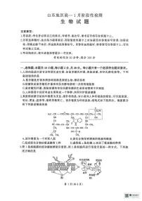 山东省济南市名校联考2025-2026学年高一上学期1月月考生物试题