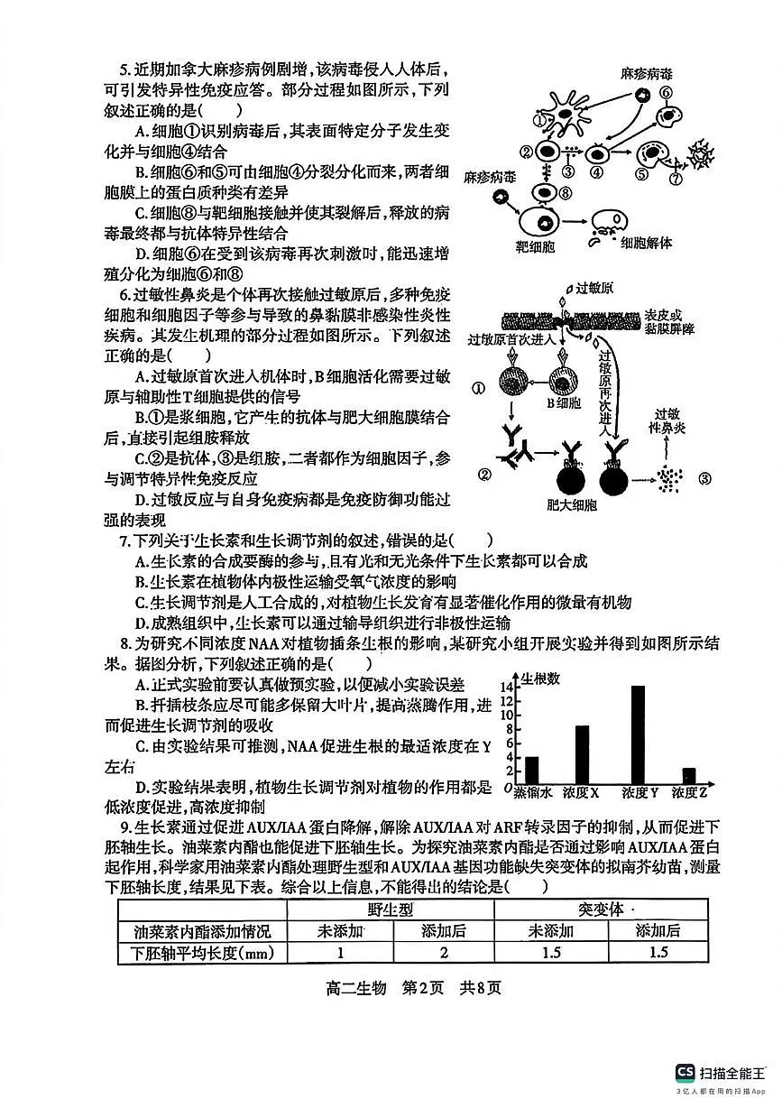 辽宁省辽南协作体2025-2026学年高二上学期期末考试生物试卷第2页