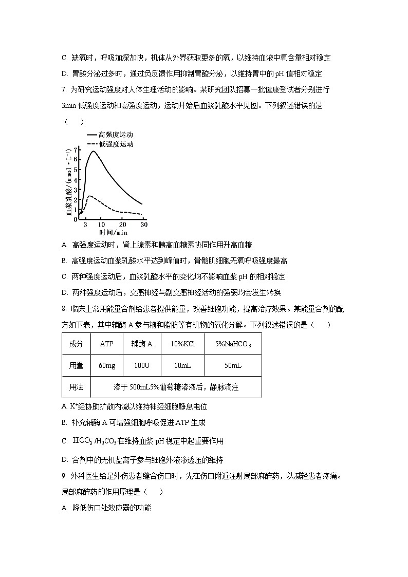 2025-2026学年安徽省芜湖市高二上学期11月期中生物试卷(学生版)第3页