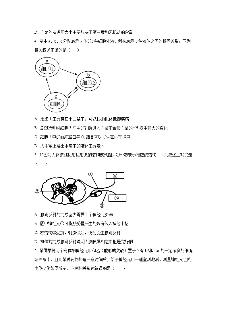 2025-2026学年安徽省江淮名校高二上学期阶段(月考)联考生物试卷(学生版)第2页