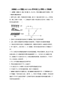 2025-2026学年安徽省A10联盟高三上学期12月检测生物试卷（学生版）