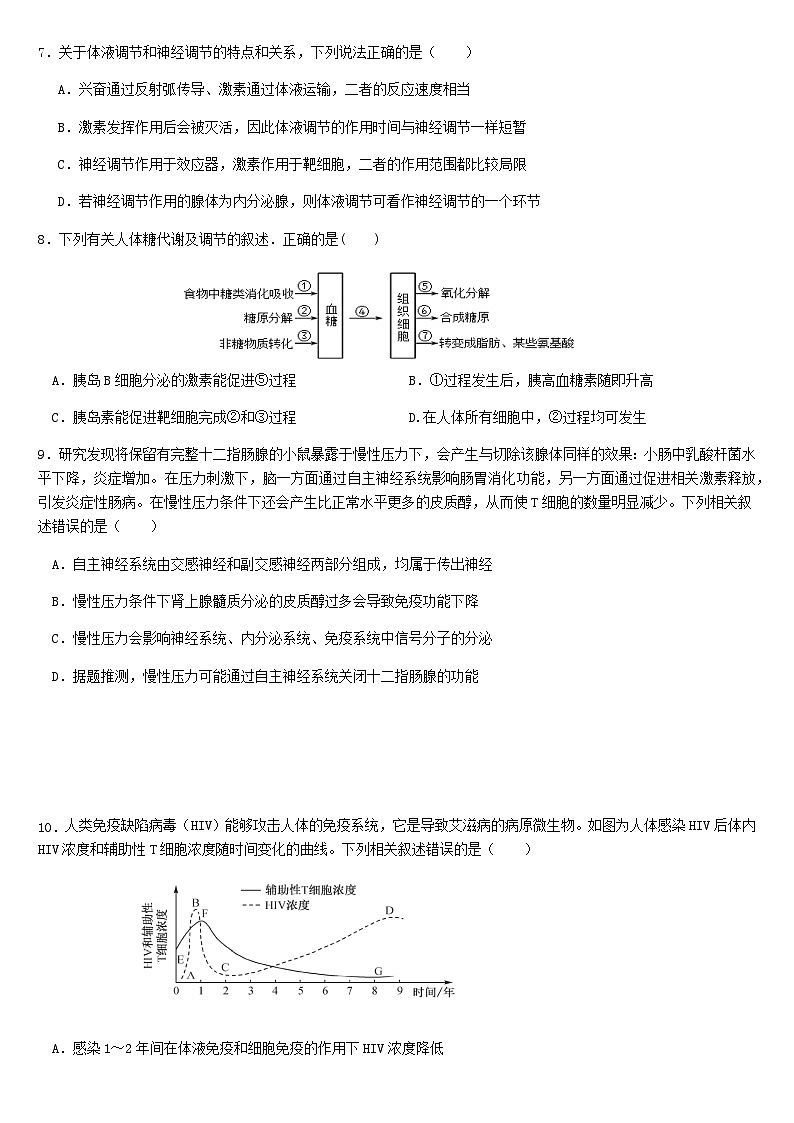 云南省文山壮族苗族自治州文山市第一中学2025-2026学年高二上学期12月月考生物试卷(无答案)第3页