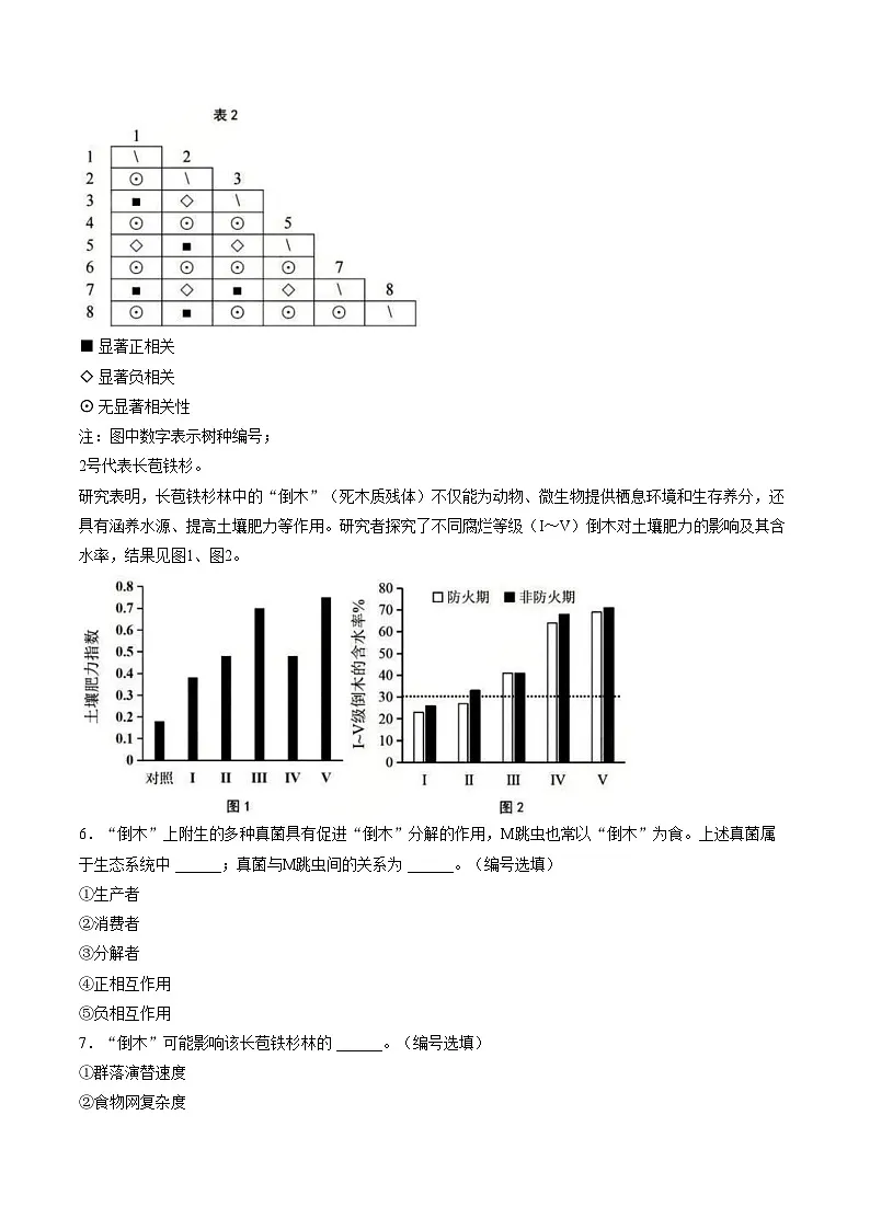上海市崇明区2025_2026学年高三上学期一模考试生物试题(文字版,含答案)第2页
