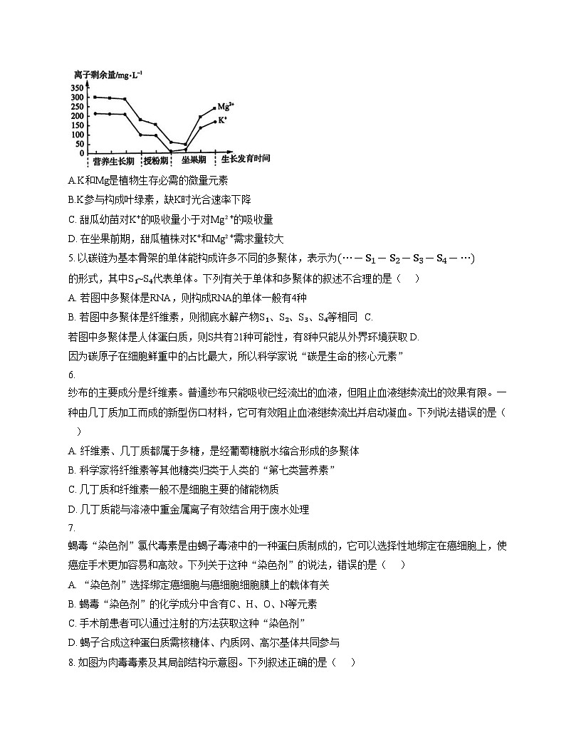 山东省临沂市蒙阴县第一中学2025_2026学年高一上学期12月月考生物试题(文字版含答案)第2页