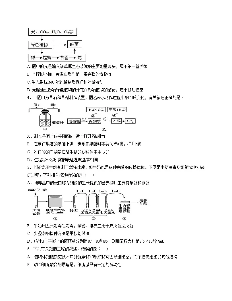 宁夏固原市2024_2025学年高二下学期期末质量监测生物试题(文字版,含答案)第2页