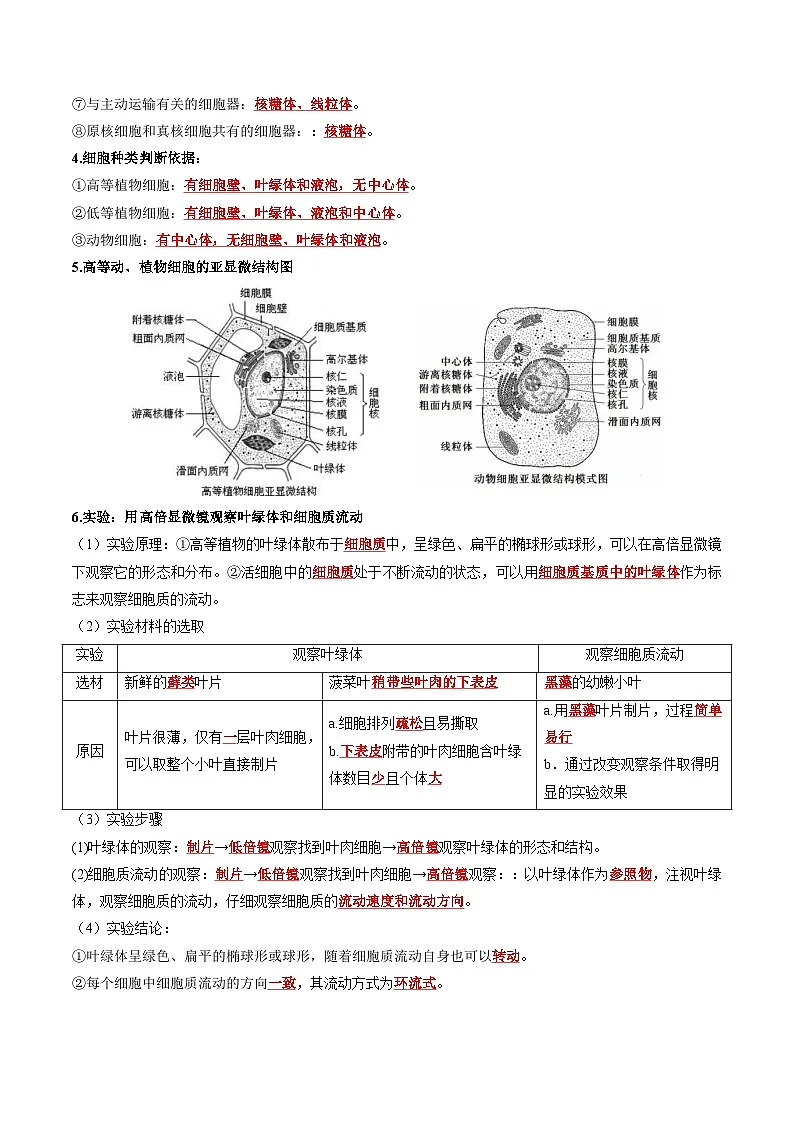 3.2 细胞器之间的分工合作(课后练习)--2025-2026学年高一上学期《生物》(人教版)必修1第3页