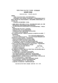 乌鲁木齐地区2026年高三年级上学期第一次质量监测生物