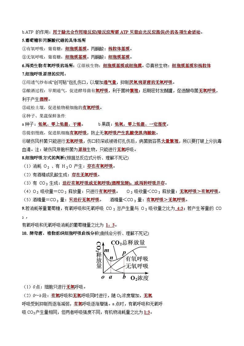 5.3 细胞呼吸的原理和应用(课后练习)---2025-2026学年高一上学期《生物》(人教版)必修1第3页