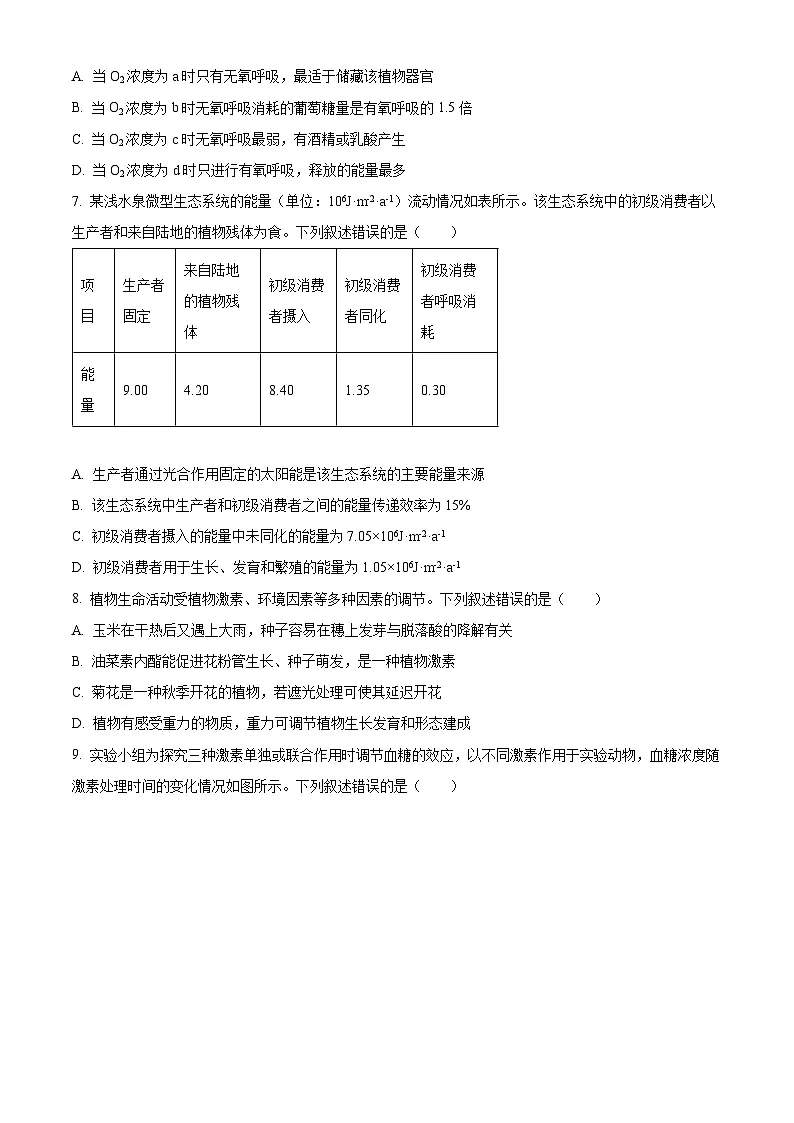 甘肃省陇南市西和县期末联考2025-2026学年高三上学期1月期末生物试题(试卷+解析)第3页