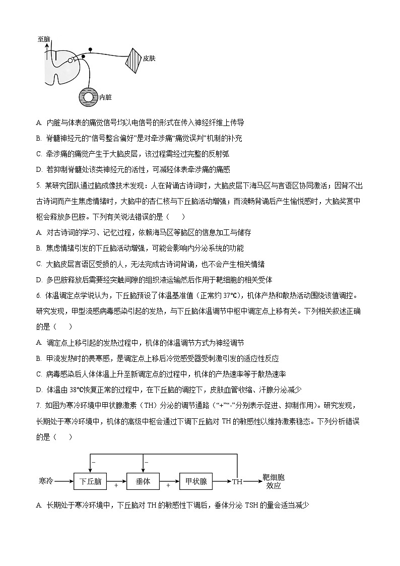 河南鹤壁市2025-2026学年高二上学期期末考试生物试题(试卷+解析)第2页