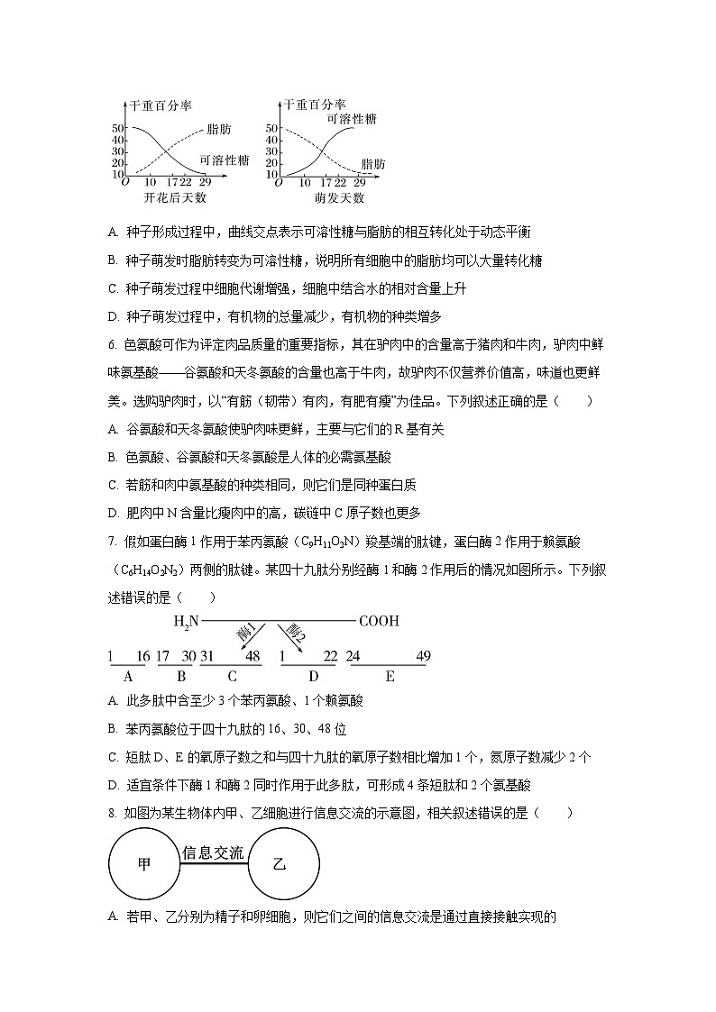 江苏省泰州市2024-2025学年高一上学期1月期末考试生物试题(Word解析版)第2页