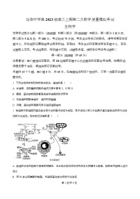 四川省合江县马街中学2026届高三上学期第二次教学质量模拟考试生物试题（Word版附解析）