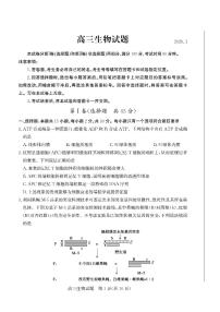 山东省德州市2025-2026学年度高三上学期期末考试生物学试卷含答案
