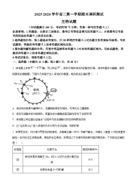 山西吕梁市2025-2026学年高三第一学期期末调研测试生物试卷（试卷+解析）