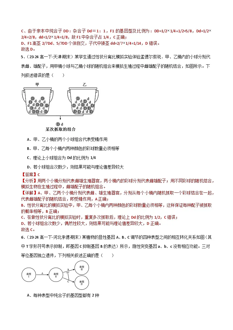 专题01 孟德尔遗传定律(2019人教版)(解析版)第3页