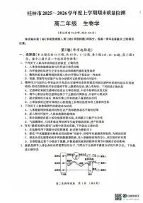 广西壮族自治区桂林市2025_2026学年度上学期期末质量检测高二年级生物试卷（图片版，含答案）