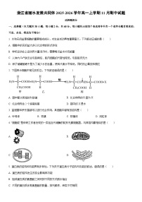 2025-2026学年浙江省丽水发展共同体高一上学期11月期中生物试卷（学生版）