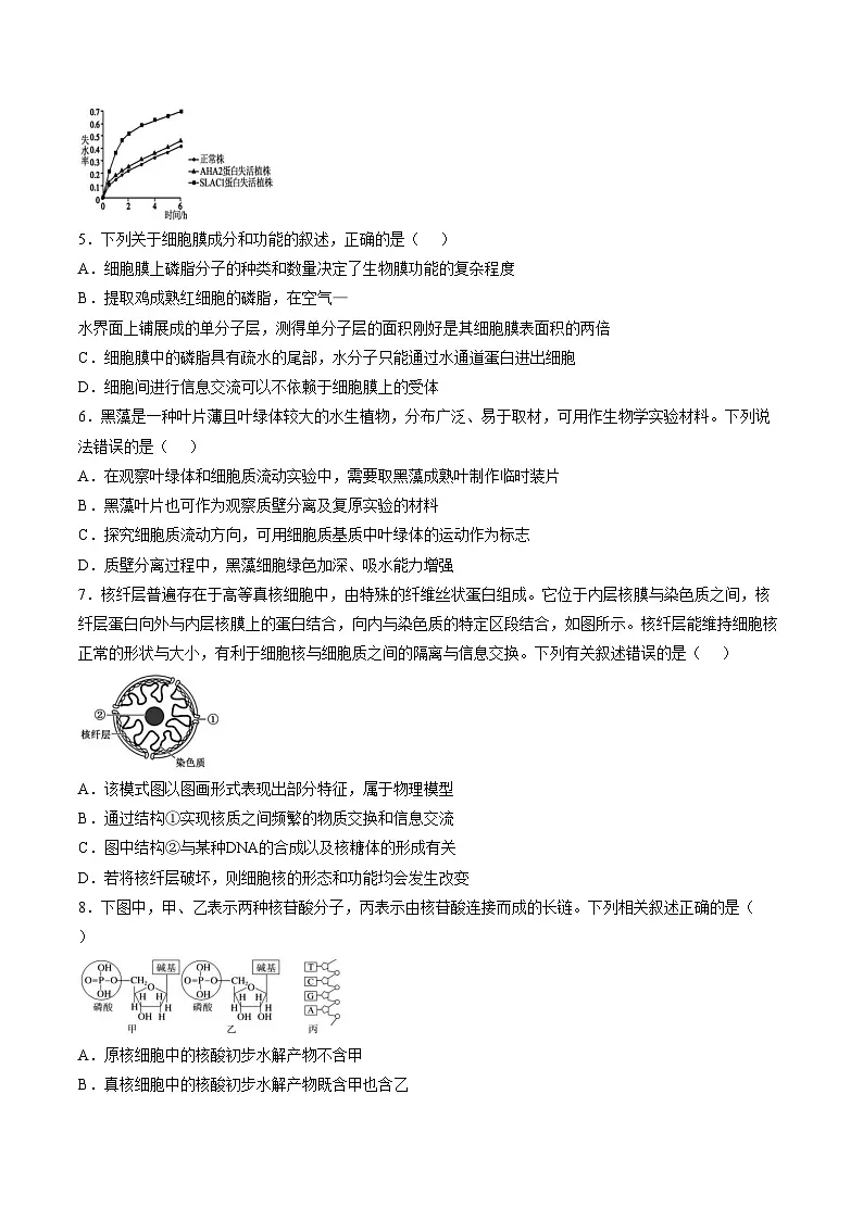 江西宜春市丰城市第九中学2025_2026学年高三上学期期末考试生物试卷(文字版,含答案)第2页