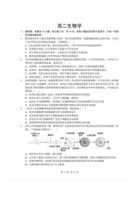 2025-2026学年湖北省孝感市楚天协作体上期高二上期末考试生物学试卷（含答案）