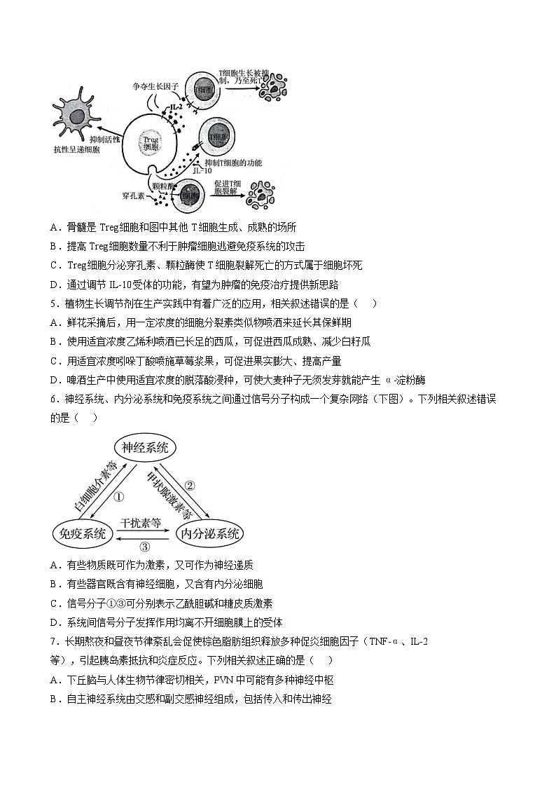 江苏省镇江中学2025-2026学年高二上学期期末生物试题含答案第2页