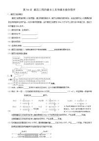 高考生物一轮-基因工程的基本工具和基本操作程序（知识清单）
