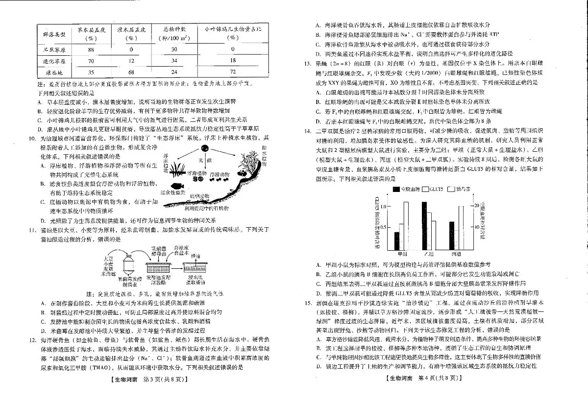 2025-2026学年下学期2023级高三第1次考试生物试卷(新未来联考)第2页