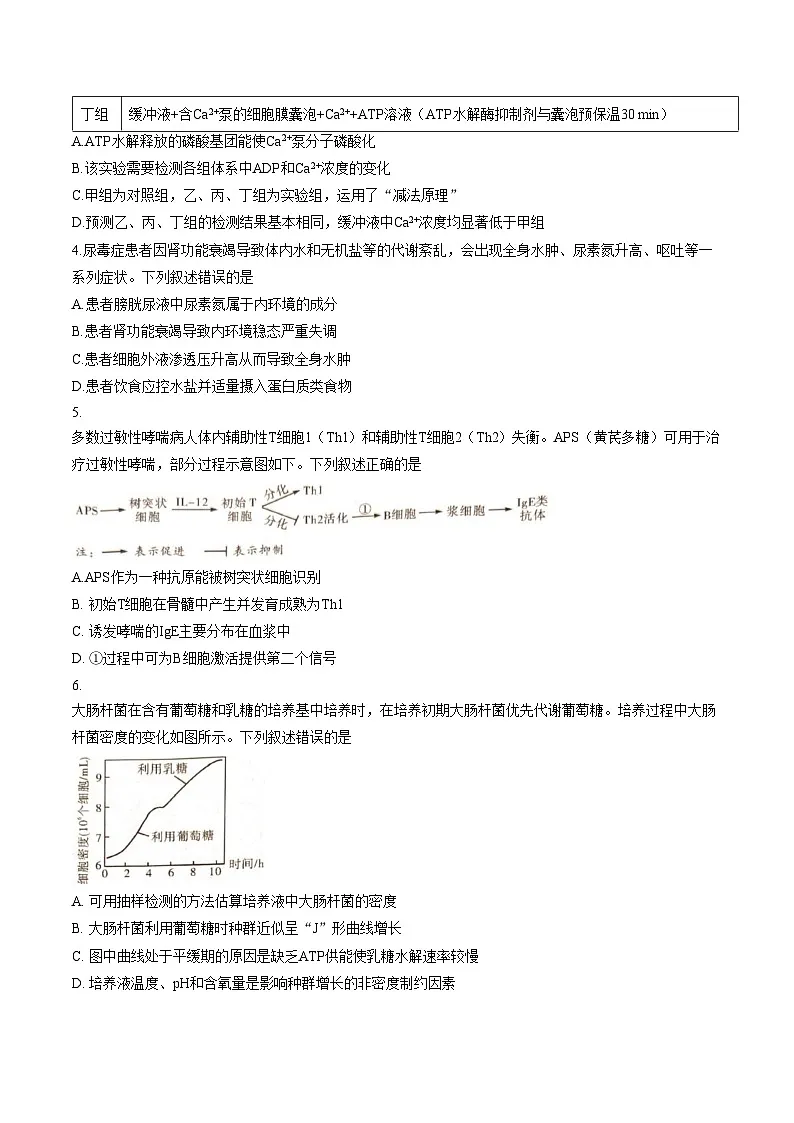 山西怀仁一中2025_2026学年高三下学期一模生物试题(文字版,含答案)第2页