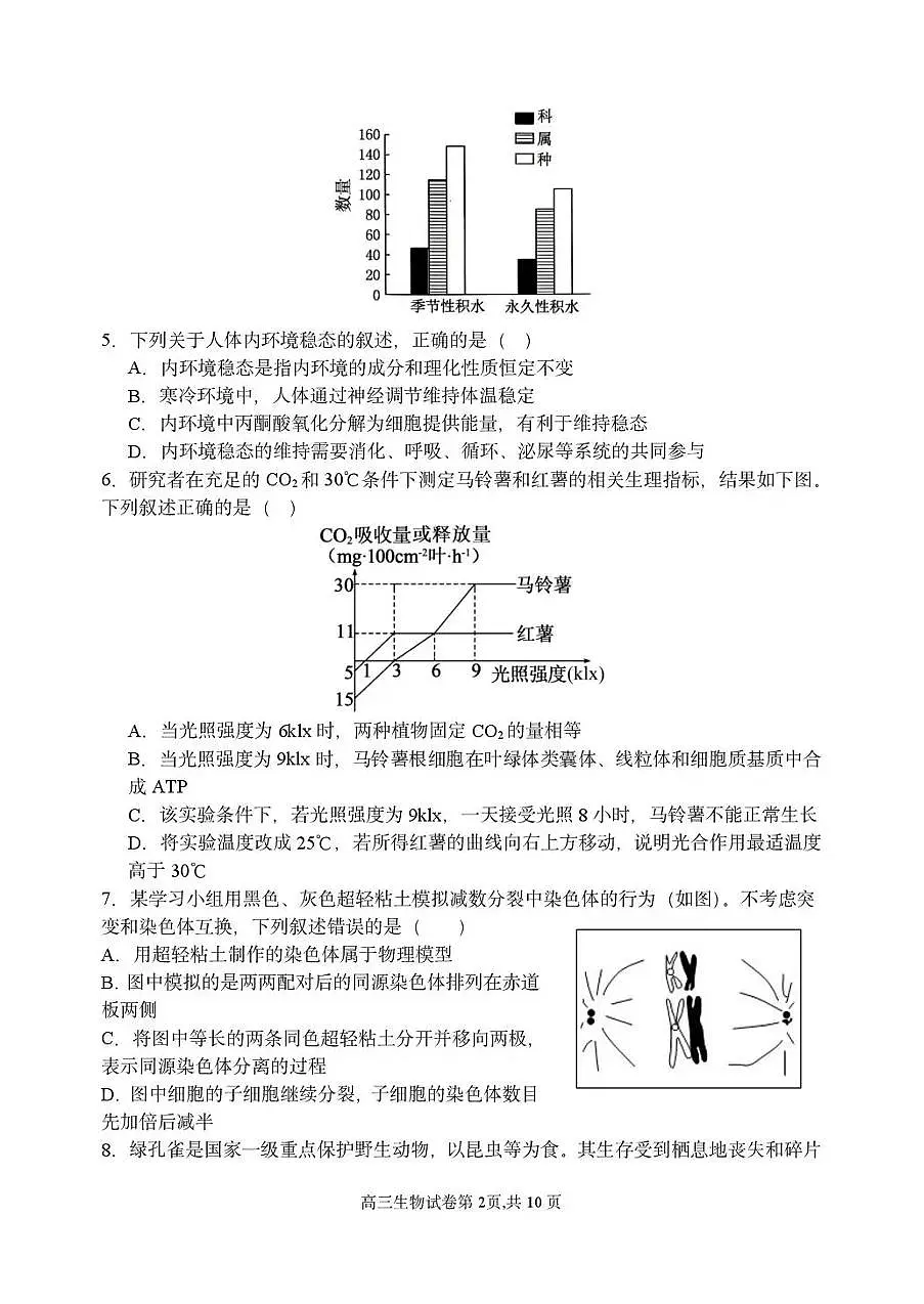 生物-东北育才学校2025-2026学年高三下学期第六次模拟考试卷及答案第2页