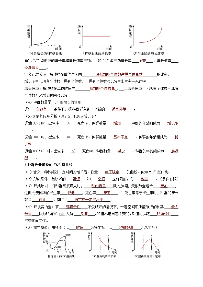 1.2 种群的数量变化(教师版)-讲义-高中生物2025-2026学年人教版(2019)选择性必修2第2页