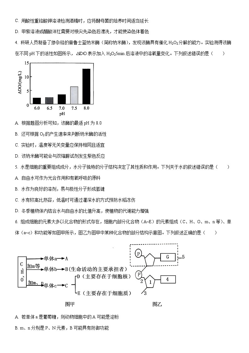 2025-2026学年陕西省高一上学期1月期末生物试卷(学生版)第2页